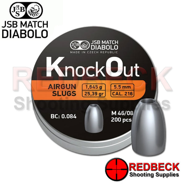 Jsb Knockout Slugs 22 Redbeck Shooting Supplies 8672