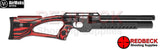 Air Maks Katran Compact air rifle shown from the right hand side with red laminate stock