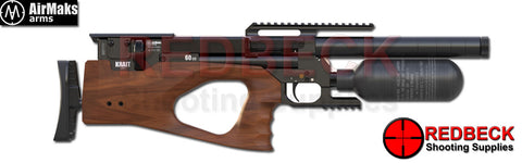 Air Maks Krait Lite shown from right hand side view with walnut stock