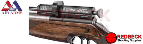 Air Arms Kymira limited edtion air rifle close up of loading action and magazine.