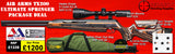 Air Arms TX200 Ultimate Springer with Laminate Stock Full Length Package Deal. The deal includes air rifle, Hawke 3-12x50 scope, match mounts, air arms pellets, buffalo river bag and targets.