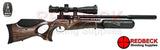 BSA R12 CLX AIR RIFLE WITH WILDERNESS LAMINATE STOCK, CARBON BOTTLE AND ADJUSTABLE CHEEKPIECE. LEFT HAND VIEW