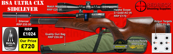 BSA Ultra CLX Side Lever Air Rifle Bag Package Deal – Redbeck Shooting ...