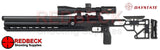 Daystate Blackwolf air rifle with tactical stock and cylinder shown from the left hand side