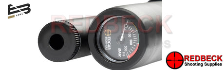 EDGAR BROTHERS EBA XV2-RS AIRRIFLE close up of fill gauge showing pressure.