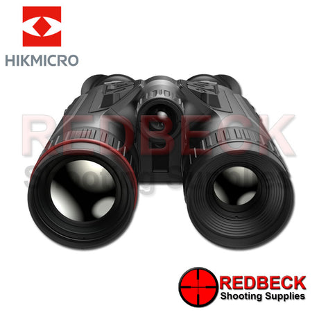 Hik Micro Habrok Pro HQ50L thermal imaging and digital night vision binoculars shown from the front 