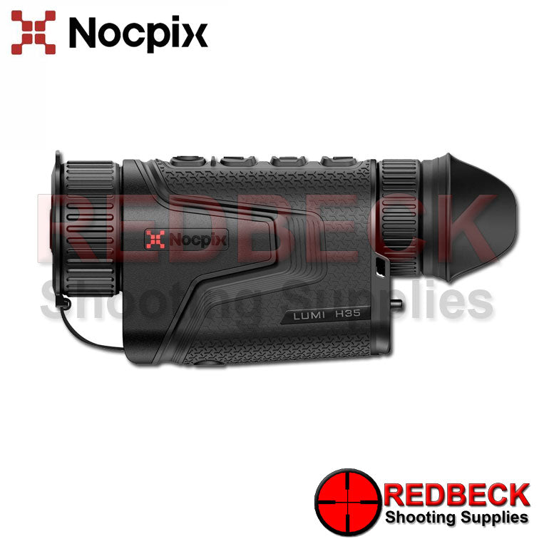 Nocpix Lumi H35 thermal imaging monocular shown from the side