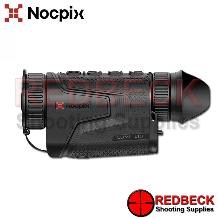 Nocpix Lumi L19 thermal monocular shown from the side