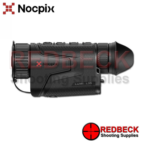 Nocpix Lumi L35 thermal monocular shown from the side