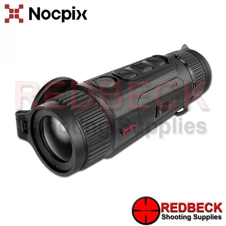 Nocpix Vista H35 thermal imaging monocular shown from left hand side