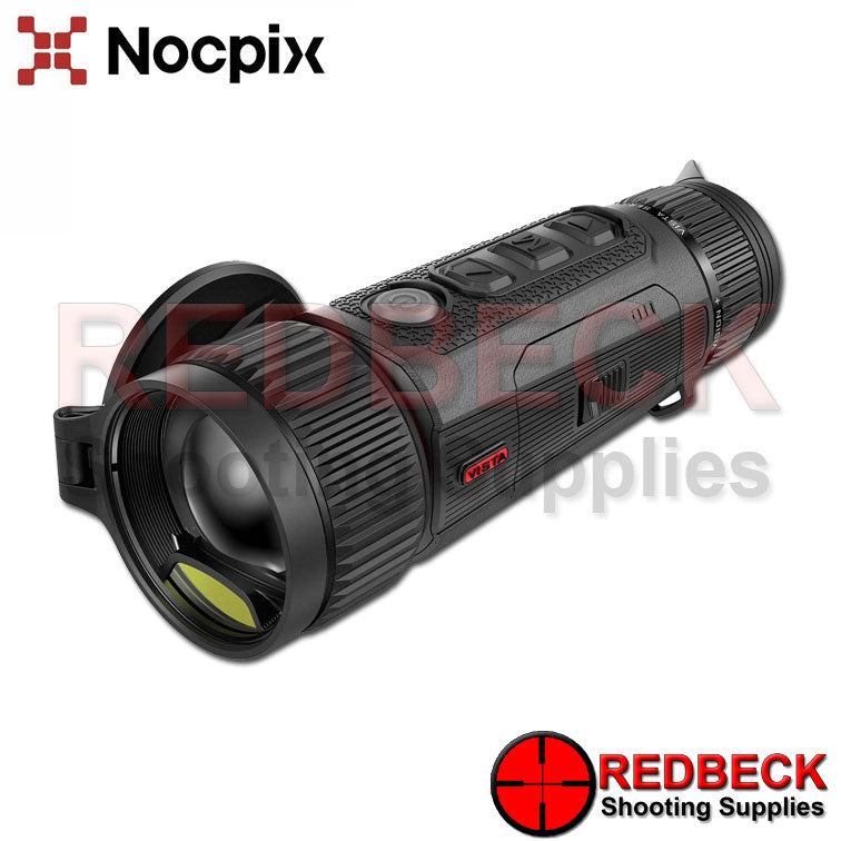 Nocpix Vista H50R thermal imaging monocular with LRF shown from left hand side