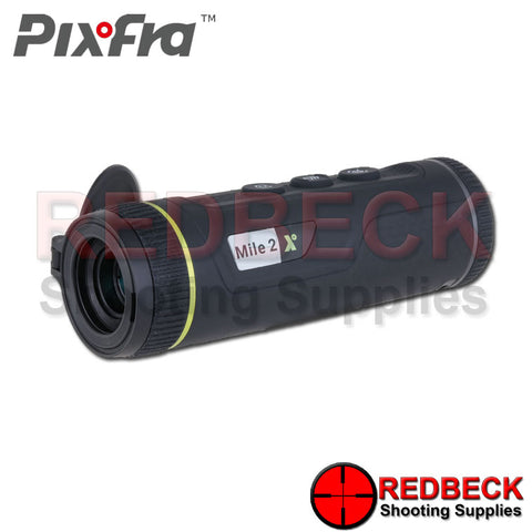 Pixfra mile 2 M20 M215M thermal imaging monocular shown from the left hand side