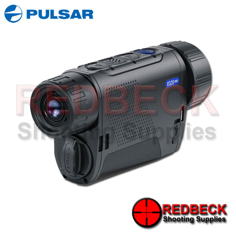 Pulsar Axion 2 XQ35 Pro thermal imaging monocular shown from the back