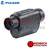 Pulsar Axion XQ30 Pro thermal imaging monocular shown from an angled right hand view