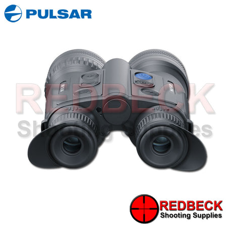 Pulsar Merger LRF XL50 thermal imaging binoculars shown from the back