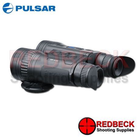 Pulsar Merger LRF XL50 thermal imaging binoculars shown from the left side