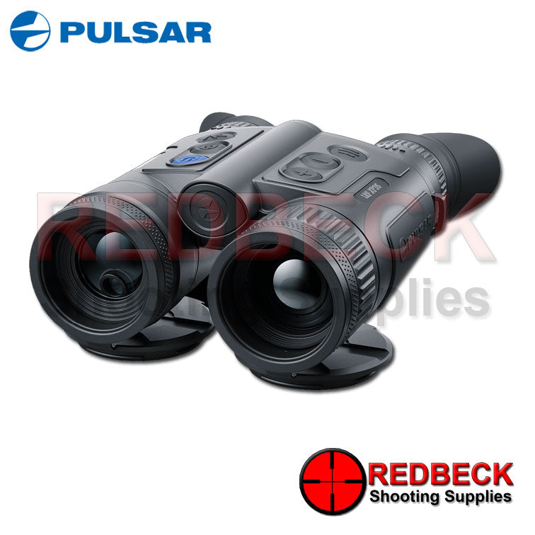 Pulsar Merger LRF XP35 thermal imaging binoculars shown from the front