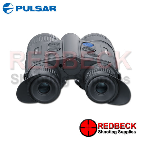 Pulsar Merger LRF XQ35 thermal imaging binoculars shown from the back