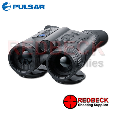 Pulsar Merger LRF XQ35 thermal imaging binoculars shown from the front