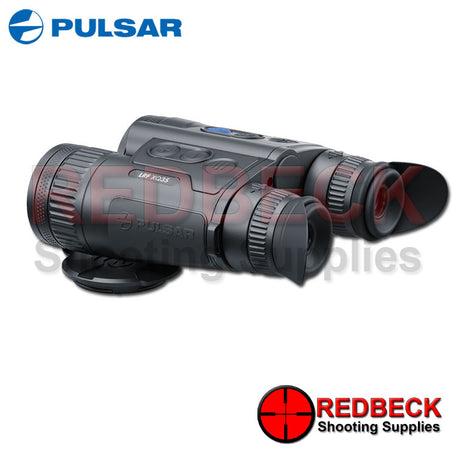 Pulsar Merger LRF XQ35 thermal imaging binoculars shown from the left hand side