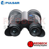 Pulsar Merger LRF XT50 thermal imaging binoculars shown from the back