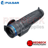 Pulsar Telos LRF XG50 thermal imaging monocular shown from the top