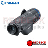 Pulsar Telos LRF XP50 thermal imaging monocular shown from the back