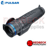 Pulsar Telos LRF XP50 thermal imaging monocular shown from the top