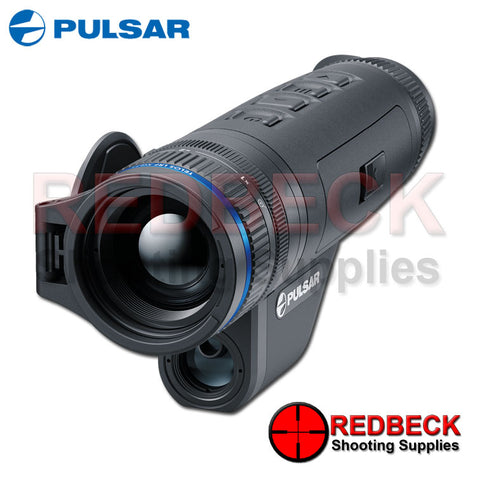 Pulsar Telos LRF XQ35 thermal imaging monocular shown from the front