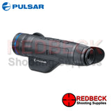 Pulsar Telos LRF XQ35 thermal imaging monocular shown from the side