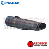 Pulsar Telos XG50 thermal imaging monocular shown from the side