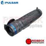 Pulsar Telos XP50 thermal imaging monocular shown from the top