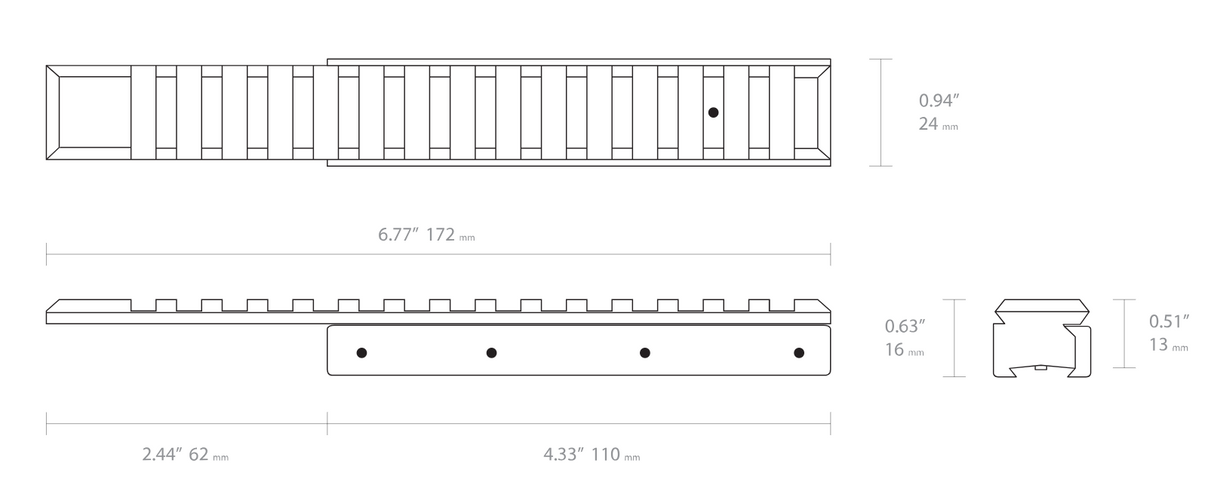 HAWKE ADAPTOR BASE 1 PIECE EXTENSION