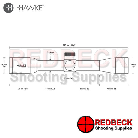 HAWKE Vantage 4×32 Mil Dot SCOPE diagram