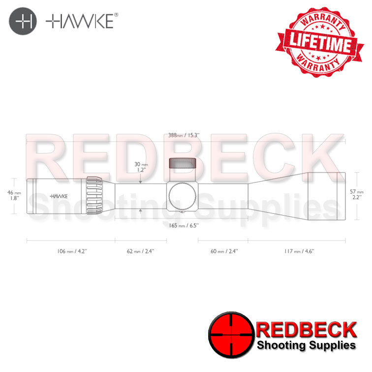 Hawke Airmax 30 WA Wide Angled SF Second Focal Plane  8-32×50 SF Scope