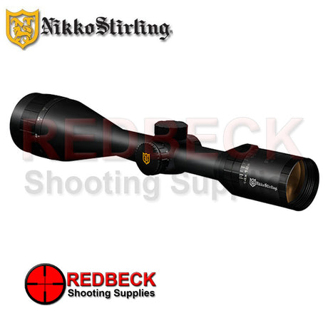 PanaMax Long Range illuminated Half Mil Dot Reticle 6-18x50 side view