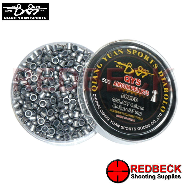 QYS Domed .177 8.48 grain Airrifle and Airgun Pellets